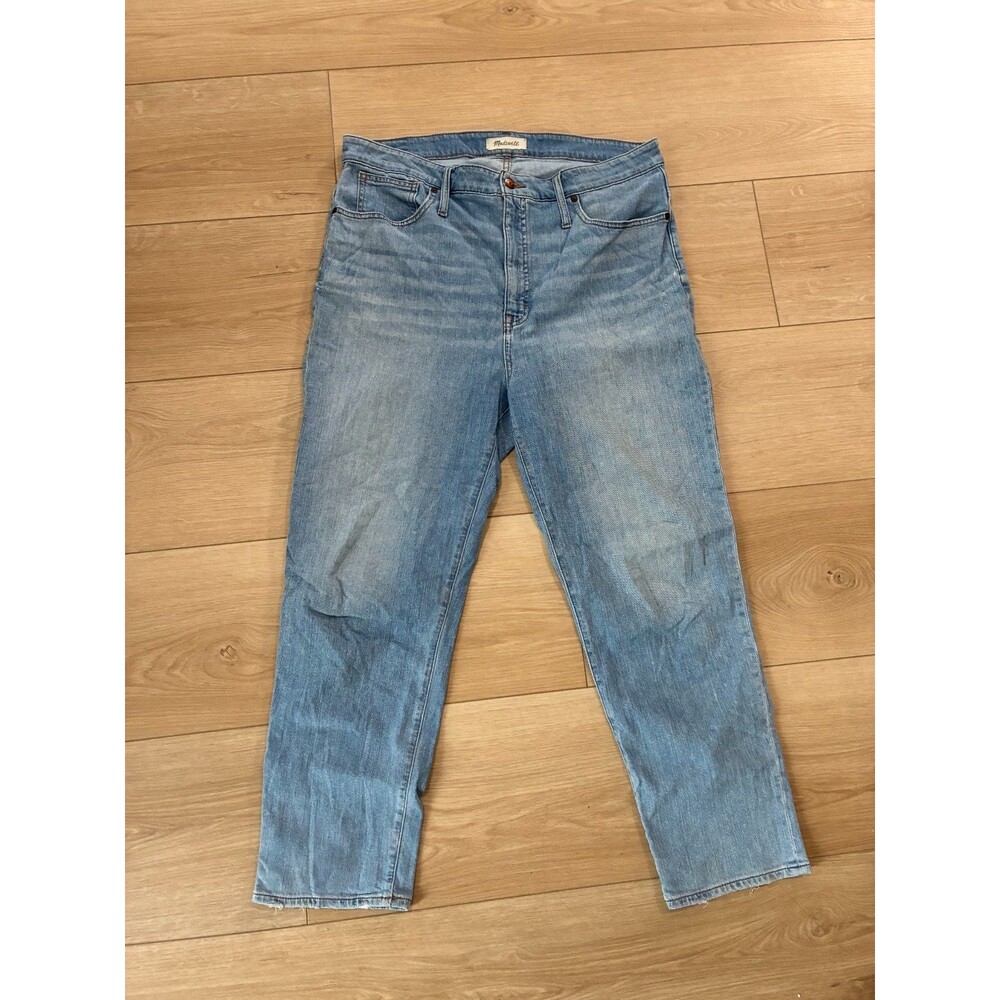 Madewell Mens Light Wash High Rise Straight Leg Jeans Size 39"x 18"